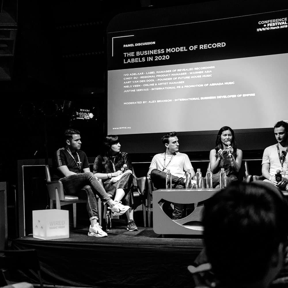 Ivo Adelaar on a panel in Kuala Lumpur discussing the business model of record labels